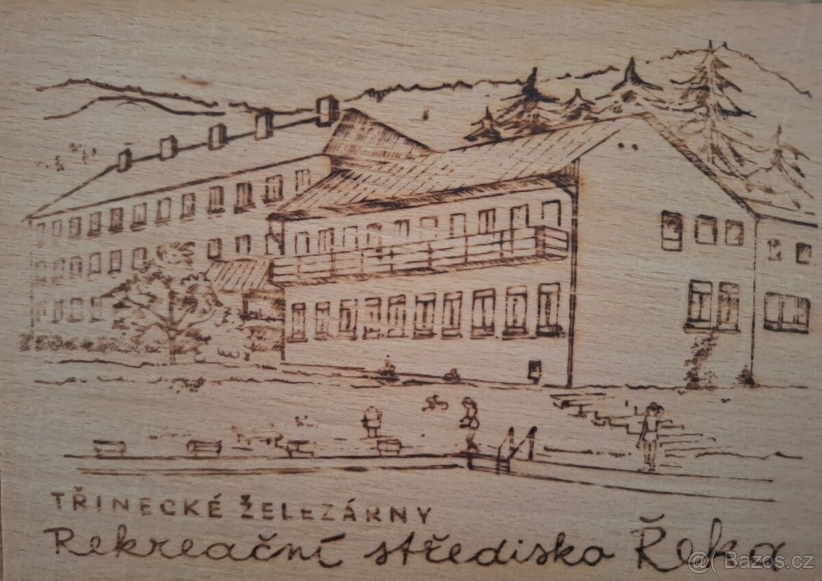 Dřevěna pohlednice