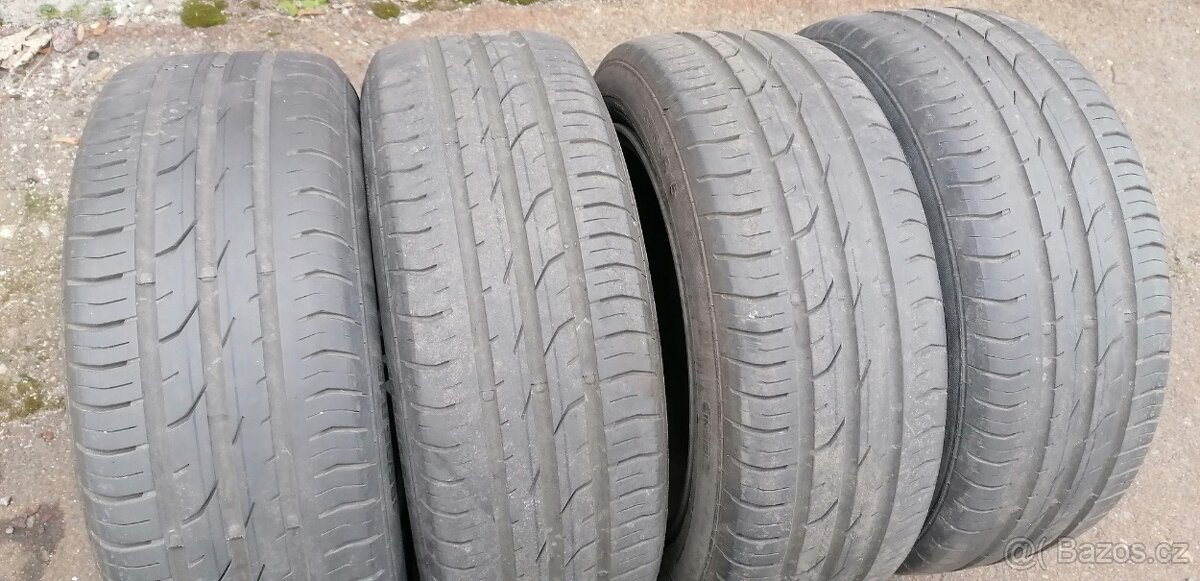 4ks letní pneu 185/55 15" cena za 4ks, Stav 50%