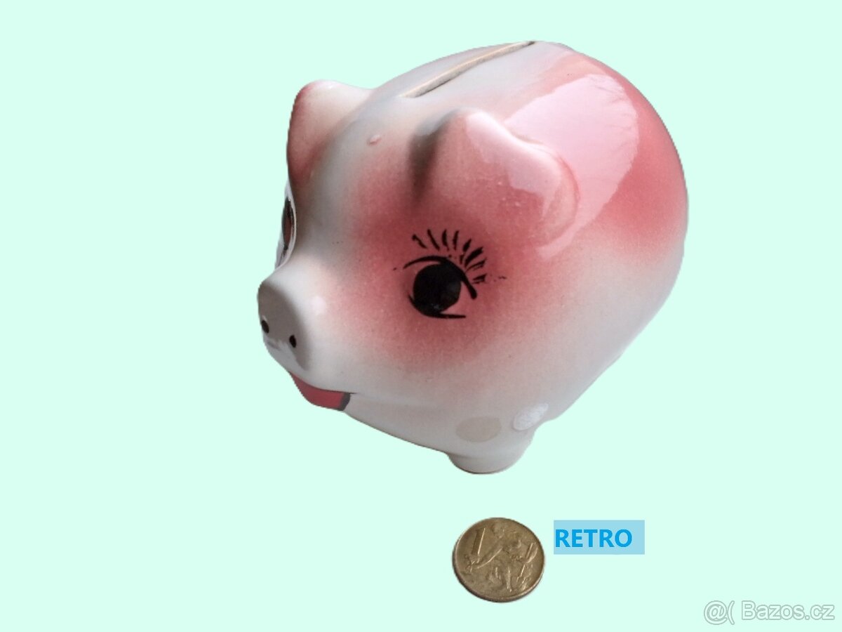 RETRO porcelánová pokladnička