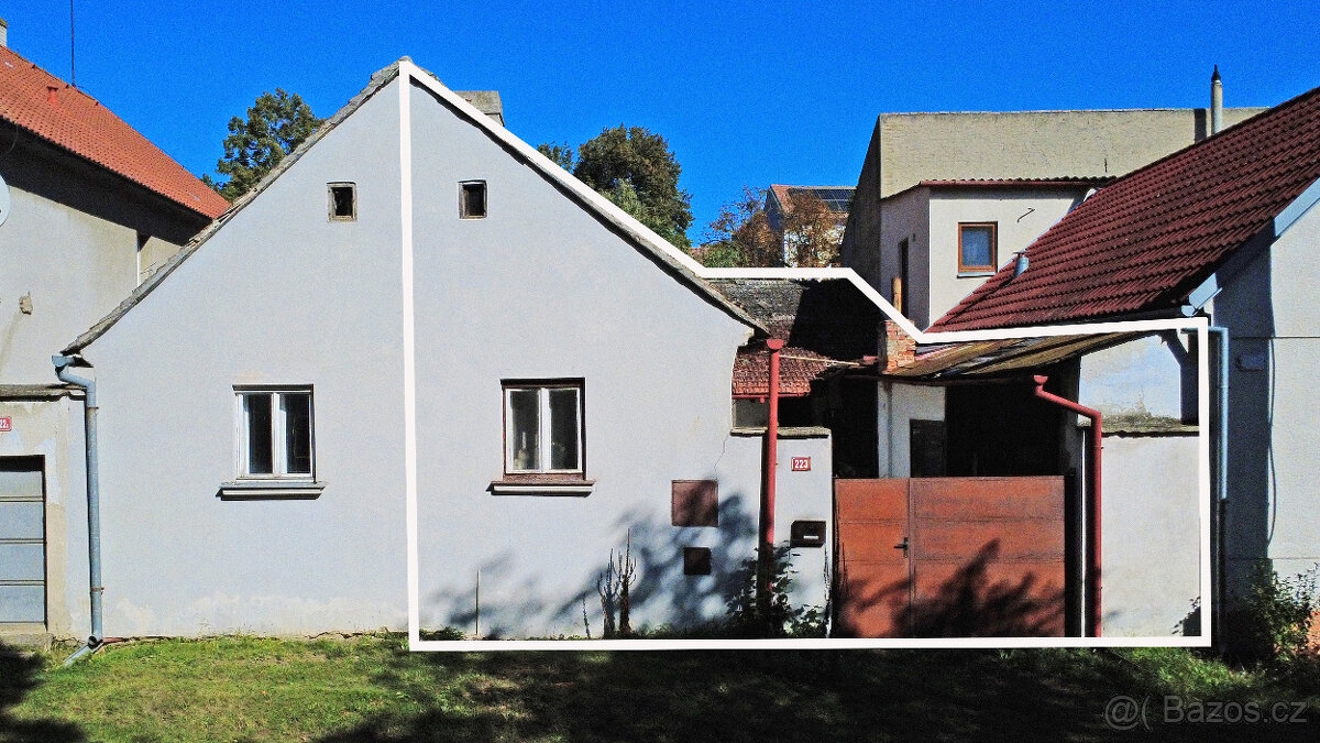 Na prodej RD 2+1(72 m2)s poz.150 m2,Hrotovice,okr.Třebíč