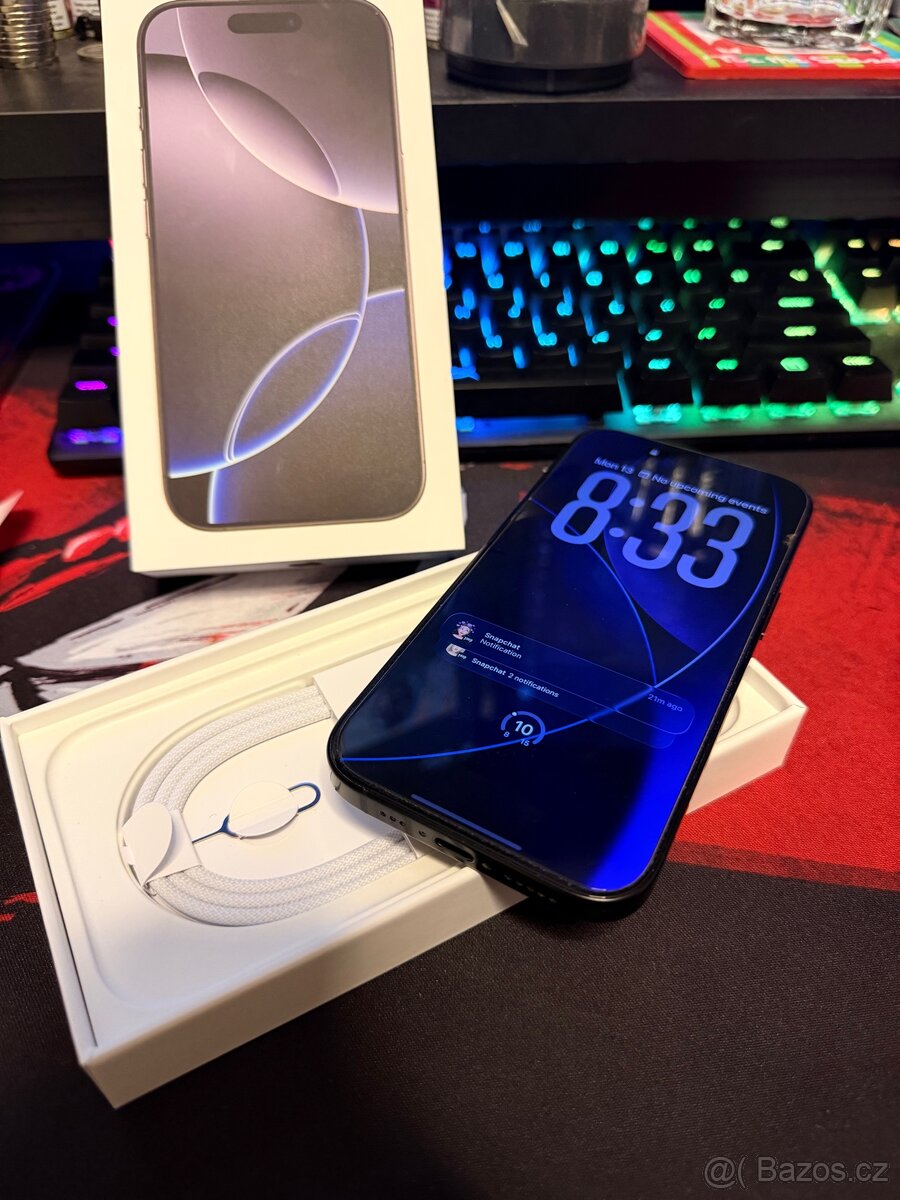 iPhone 16 Pro 128gb černý ZÁRUKA