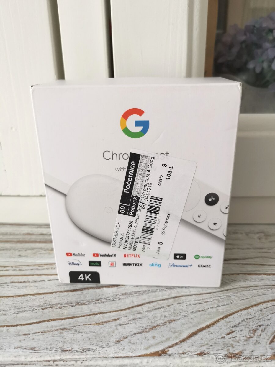 Google Chromecast s Google TV, model 4K rozlišení chytrá tv