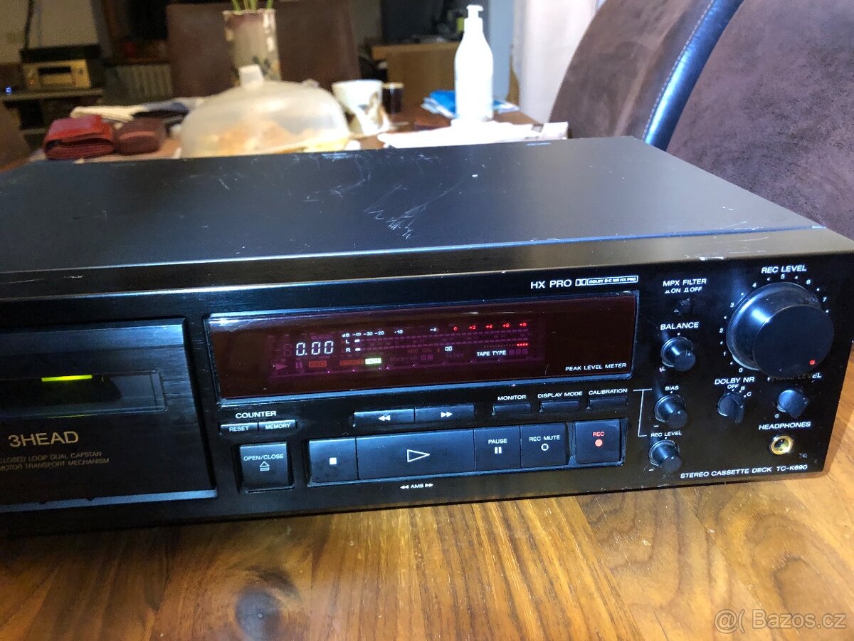 Sony TC-K690 tapedeck , kazetový magnetofon, po servisu