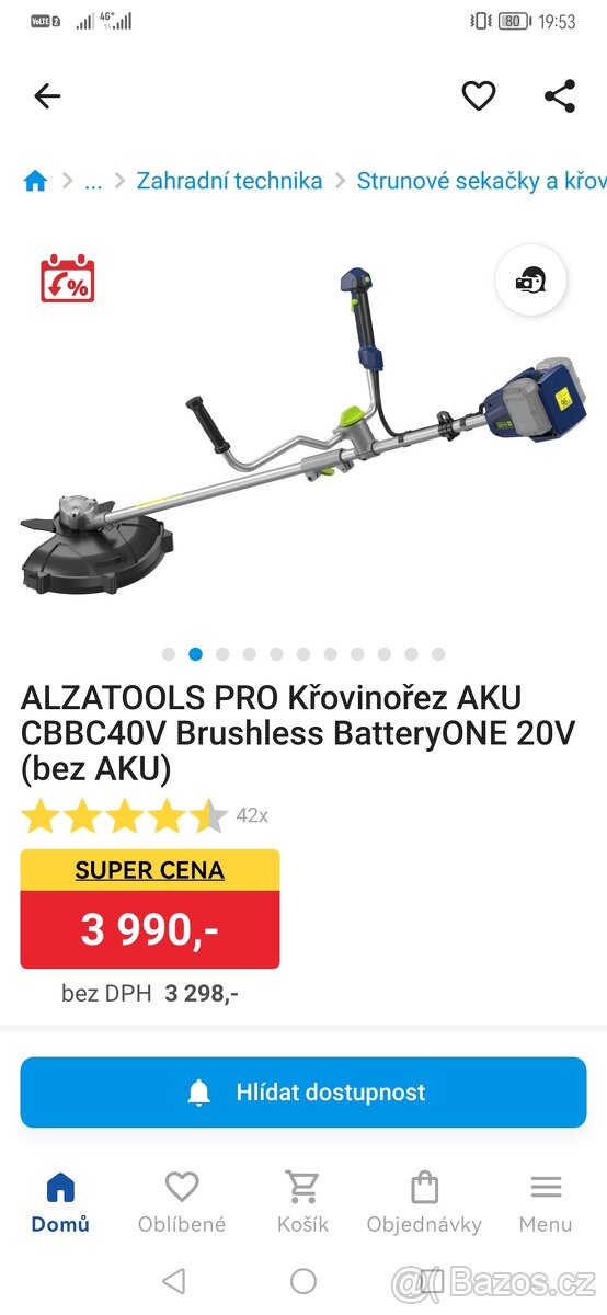 Alzatools pro křovinořez aku