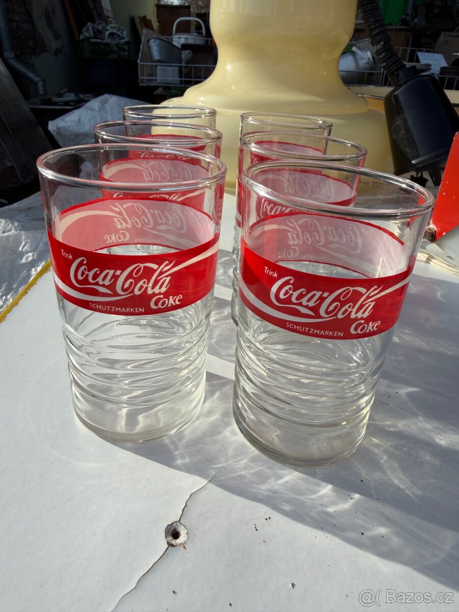 Sada retro Coca-Cola sklenic (6 kusů)