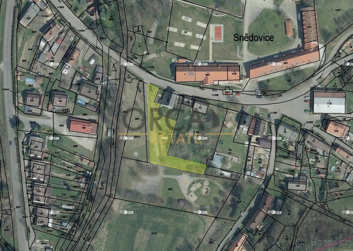 Zajímavý pozemek v k.ú. Snědovice