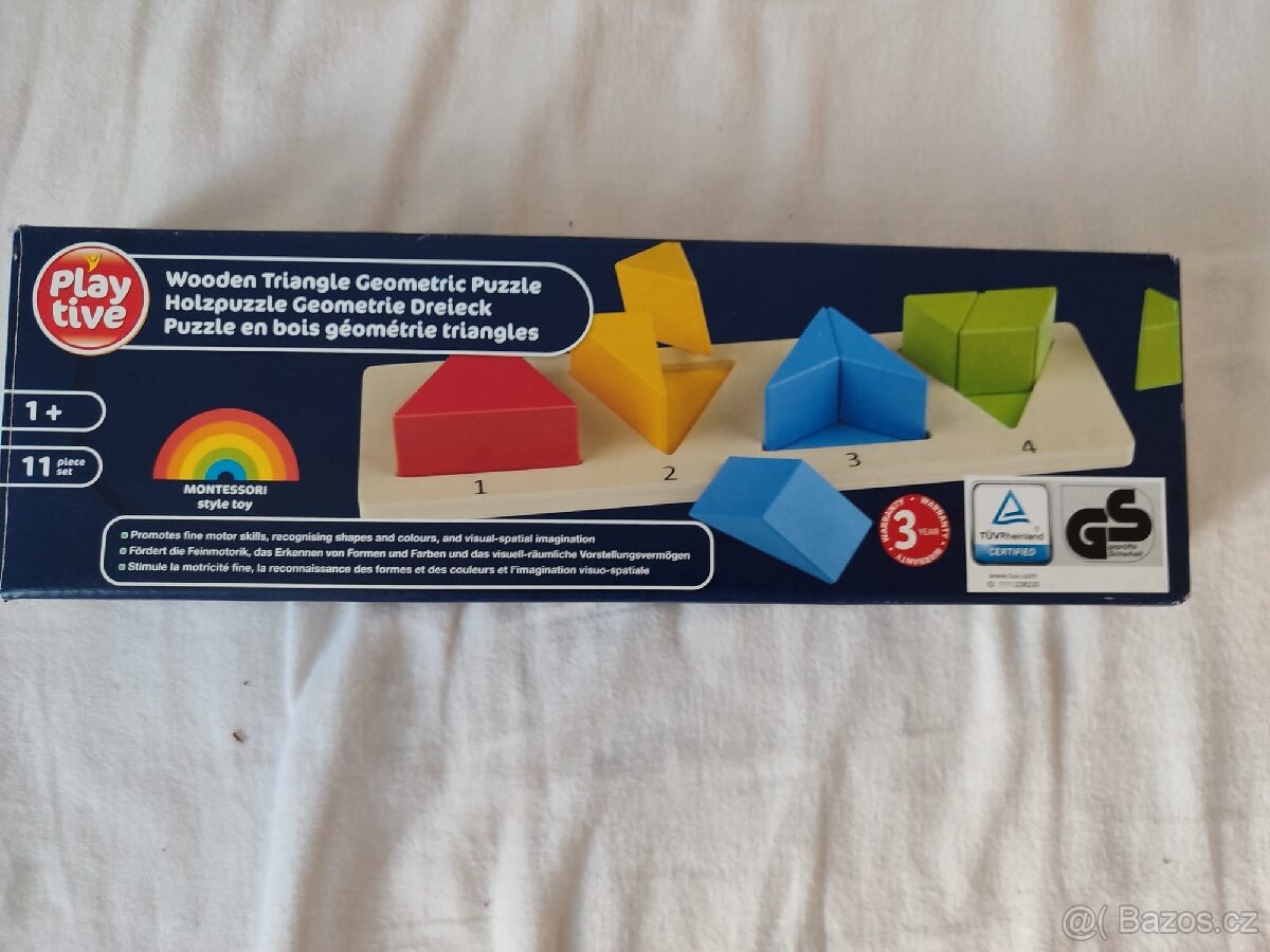 Dřevěné geometrické puzzle