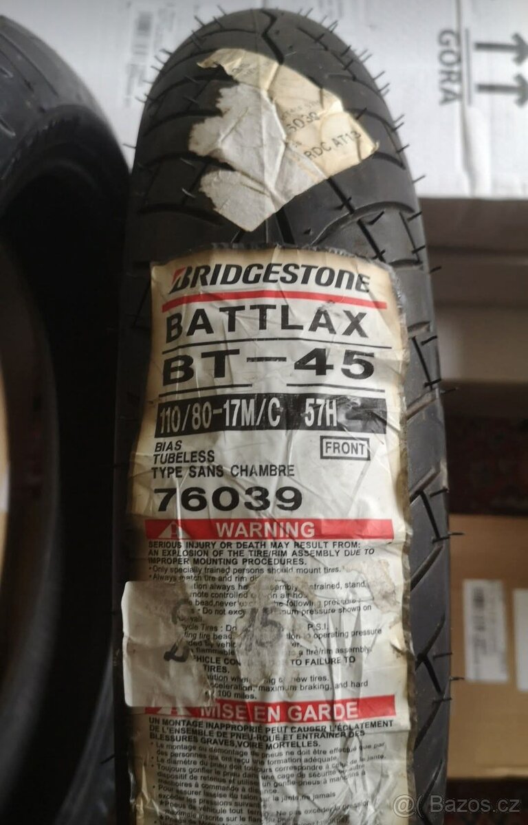 Bridgestone Battlax 110 /80 R17, Nová