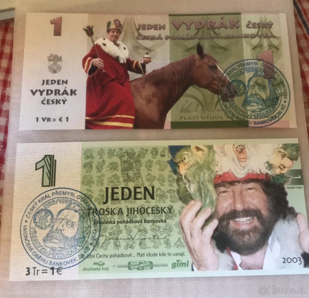 Pamětní bankovka 1 Troška a Vydrak