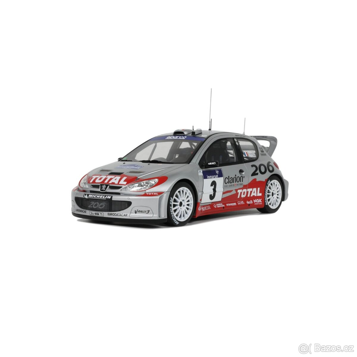 1:18 OTTO MOBILE Peugeot 206 WRC Tour de Corse 2002 PANIZZI