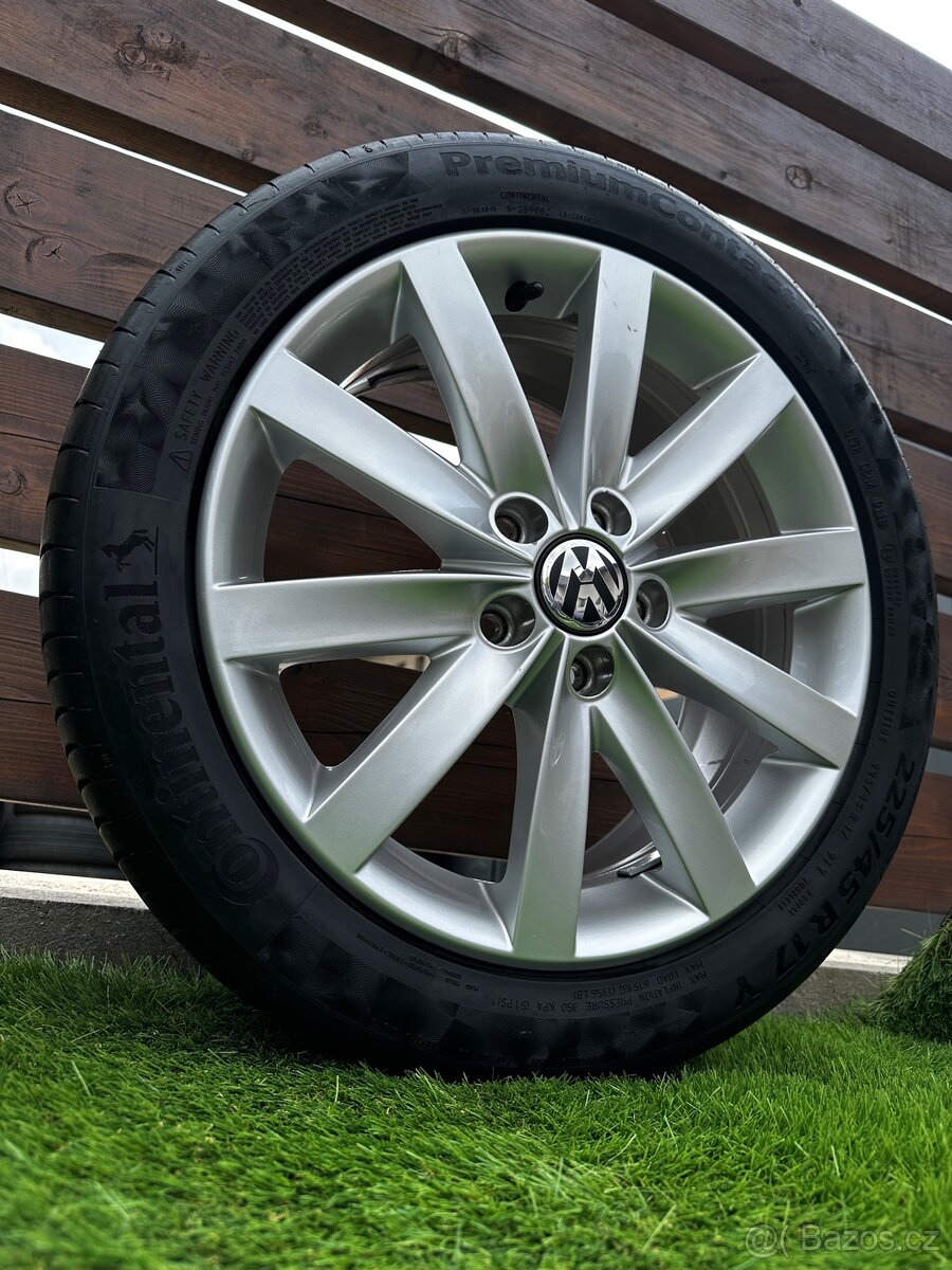 Alu kola 5x112 r17 s letním pneu (porto1)
