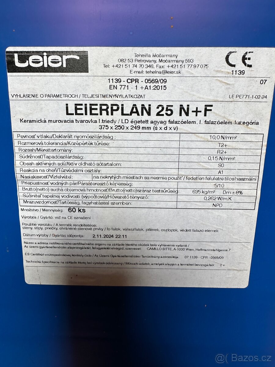 Cihly Leier 25, broušená