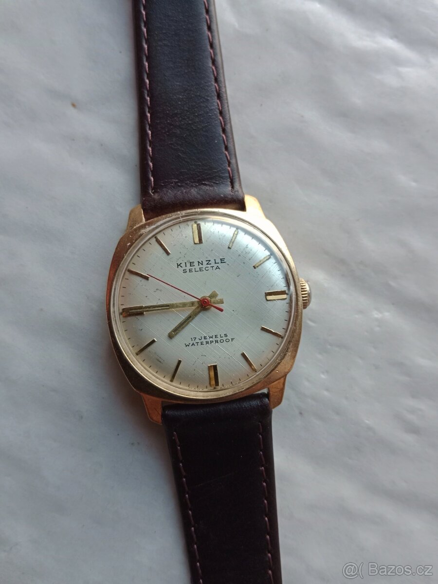 Pěkné,staré,funkční hodinky Kienzle-17jewels