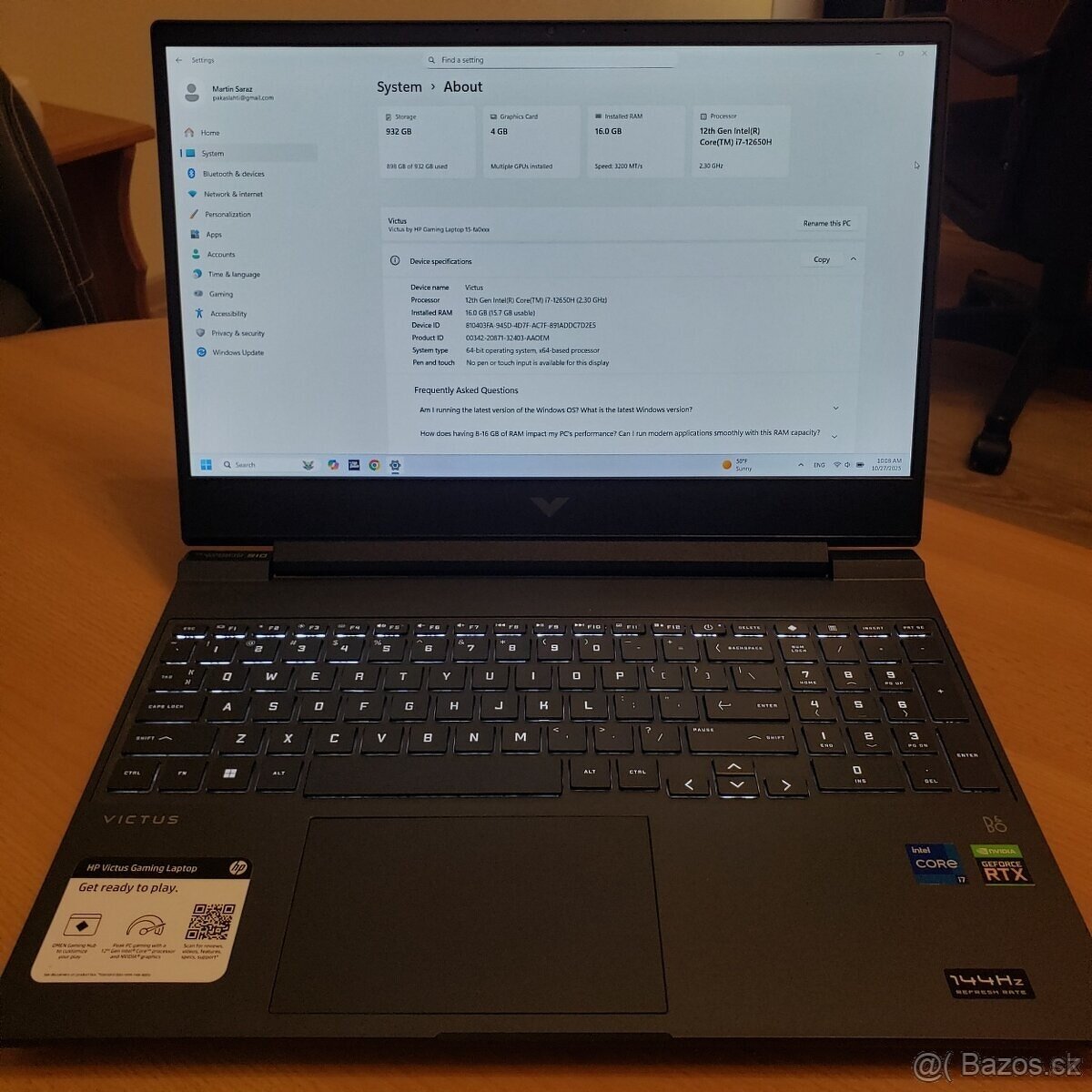 Herný notebook HP - Victus 15.6" Gaming Laptop