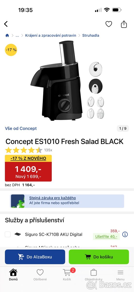 Elektricke struhadlo concept