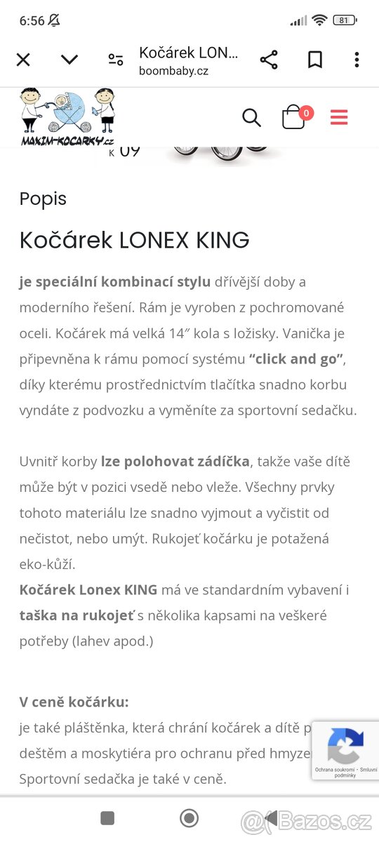 Dětský kočárek Lonex King