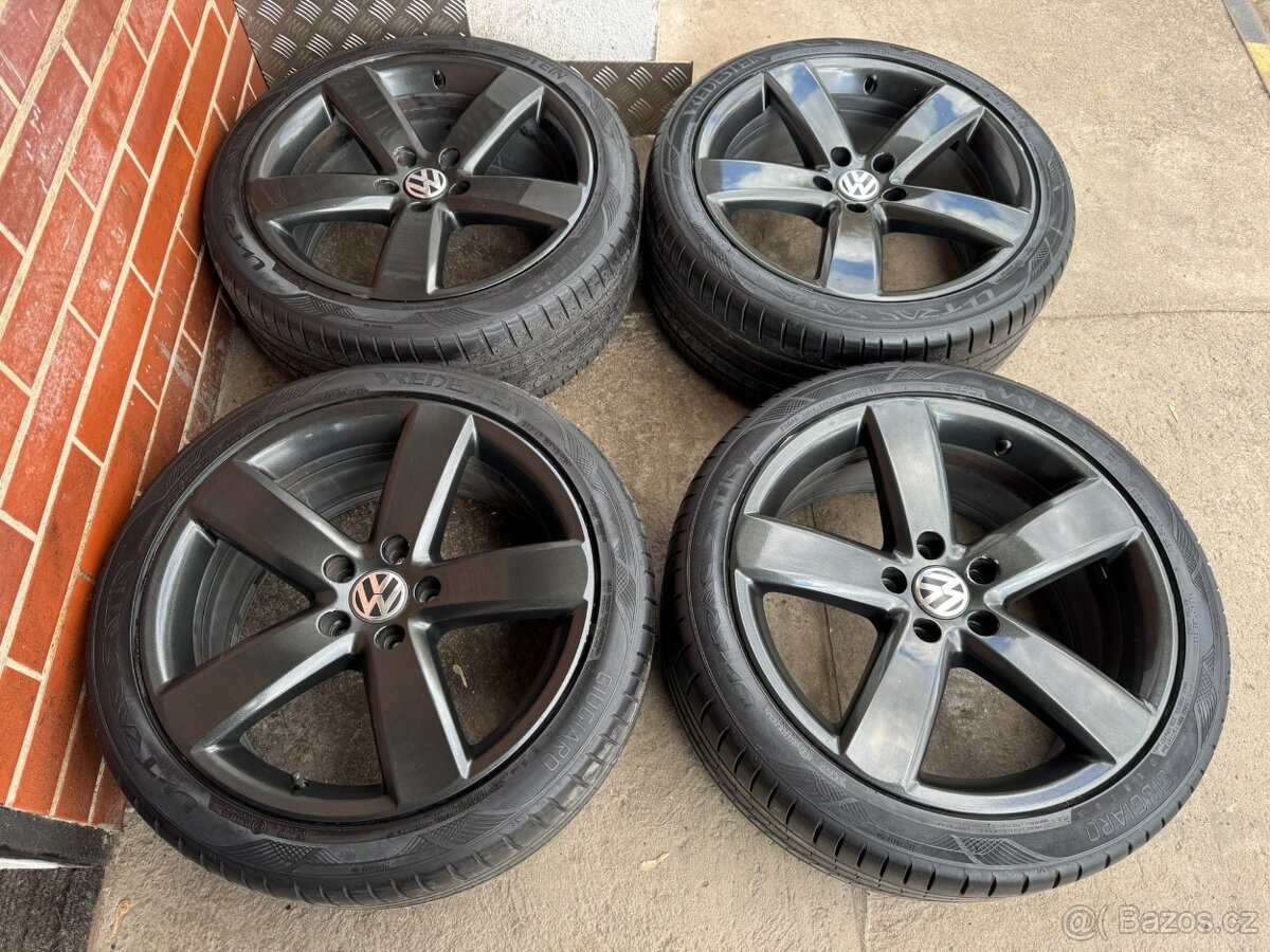 Alu 18" 5x112 orig. VW DAYTONA , pneu 70%, B6, B7, CC