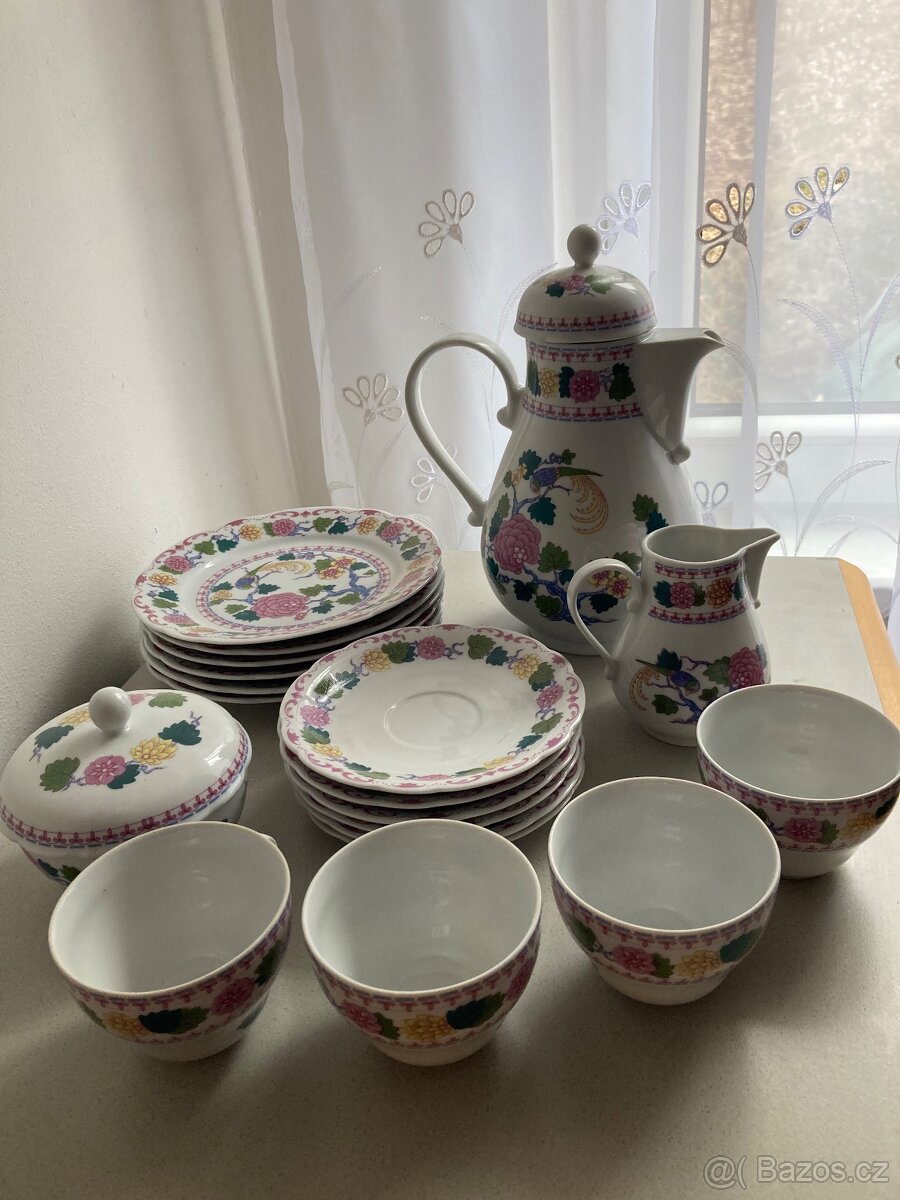 Retro porcelánová sada, čajová sada zn. Kahla