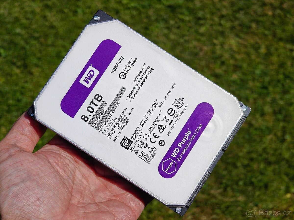 8TB WD Purple HDD Western Digital 3.5"