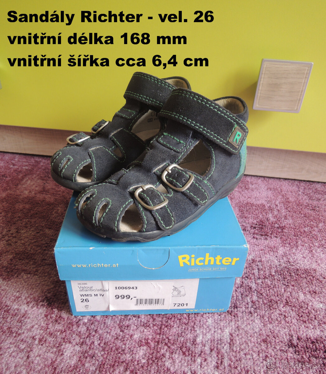 Chlapecké sandály Richter vel. 26