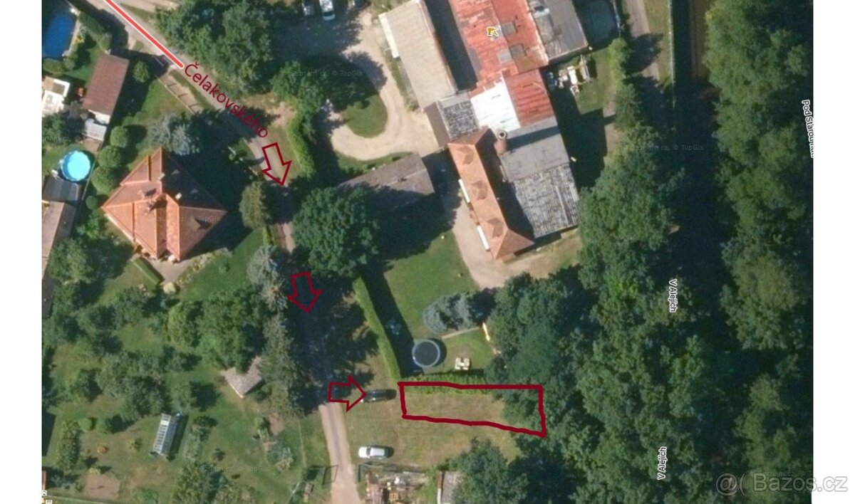 Pronájem části stavební parcely v Rokycanech