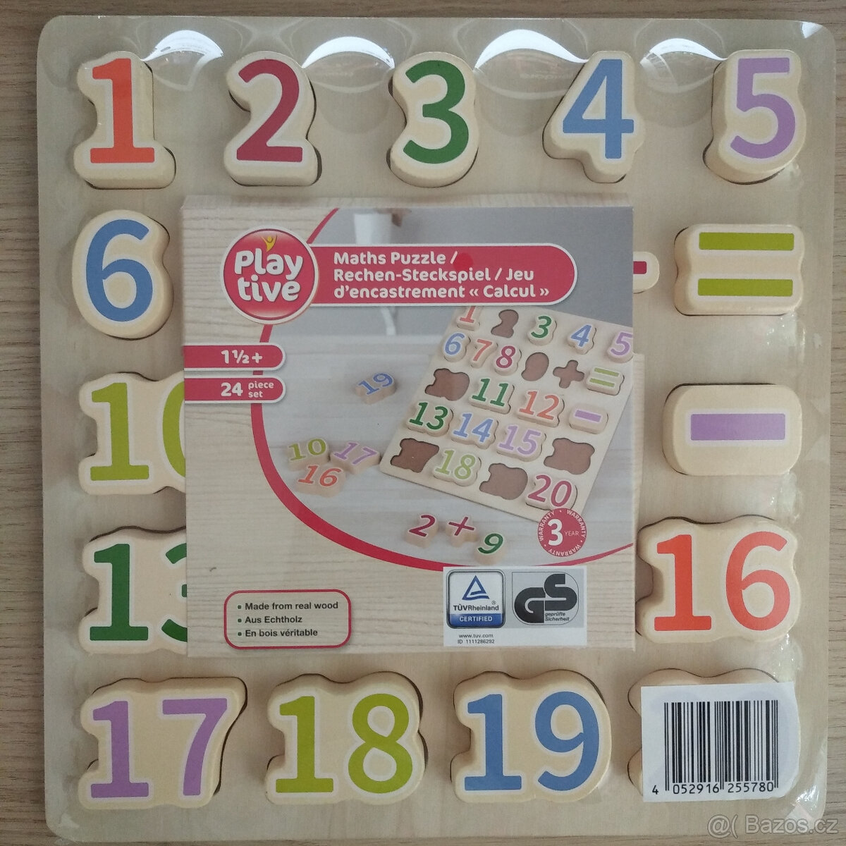 Playtive dřevěné puzzle s čísly NOVÉ