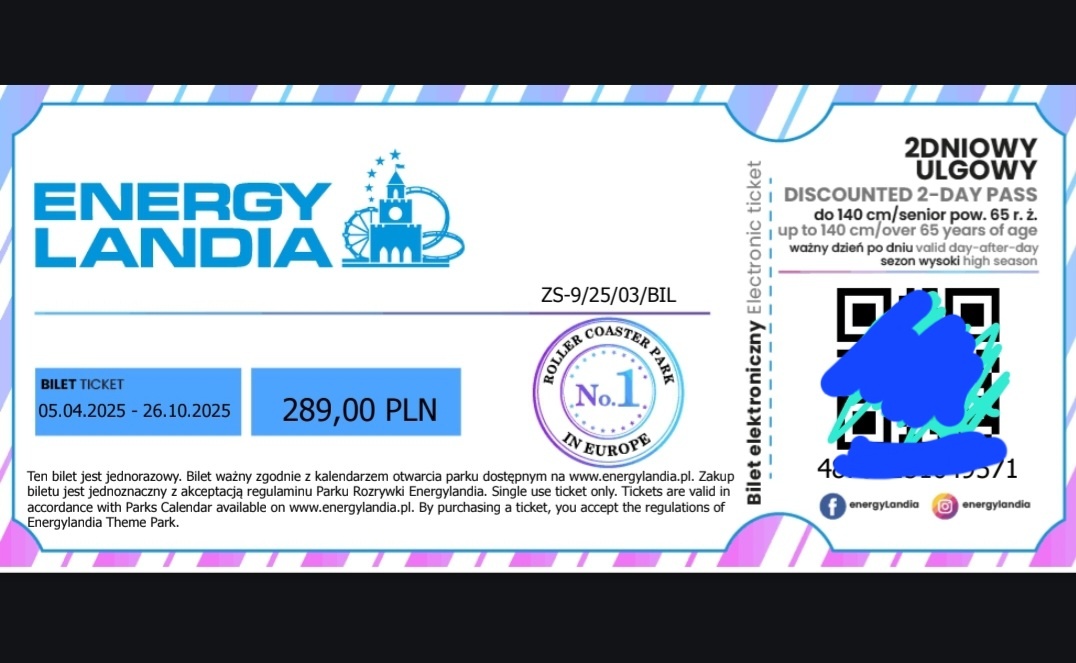 Energylandia 3x 2-denni vstupné