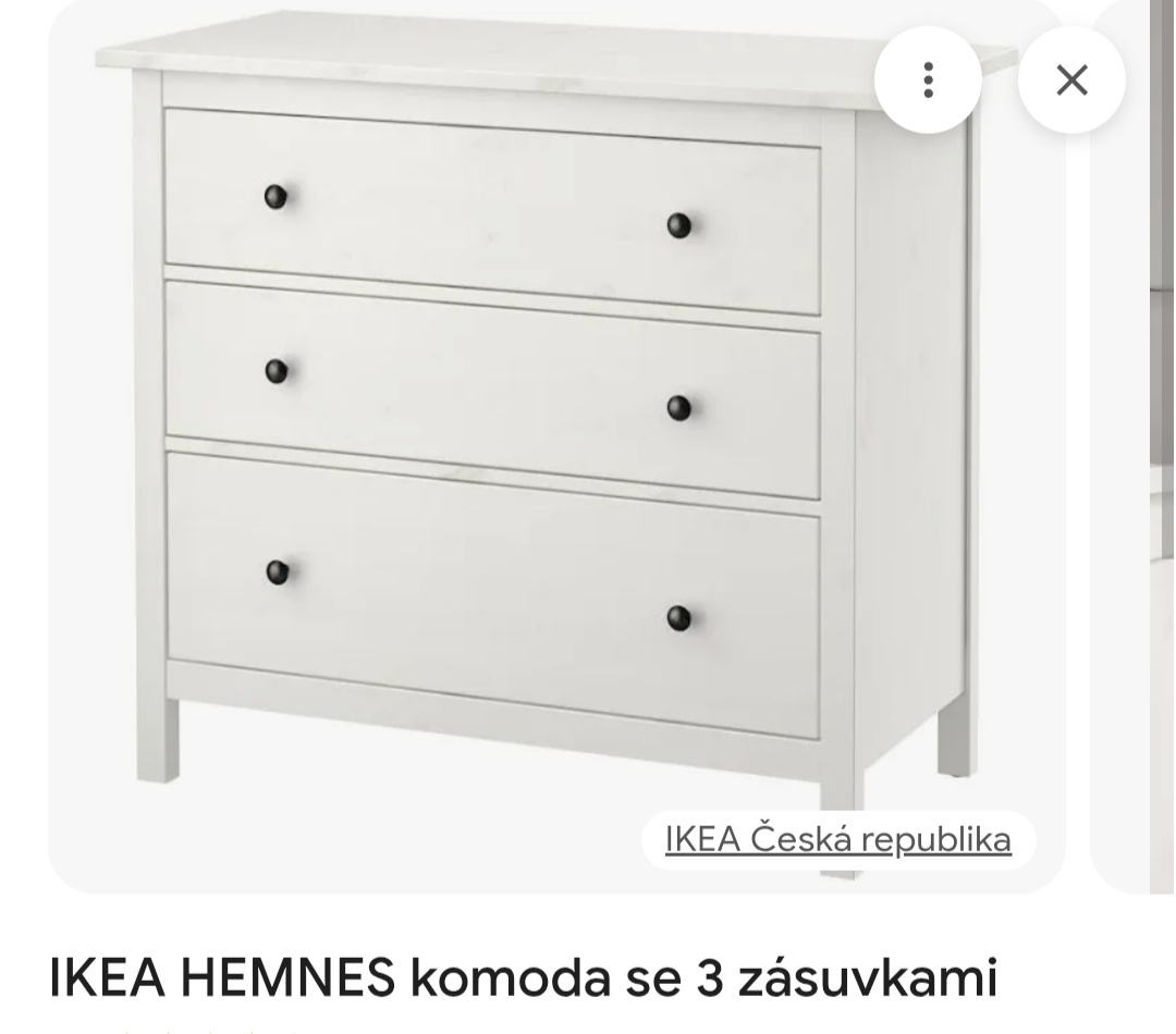 Rezervace Komoda Ikea Hemnes 3 supliky