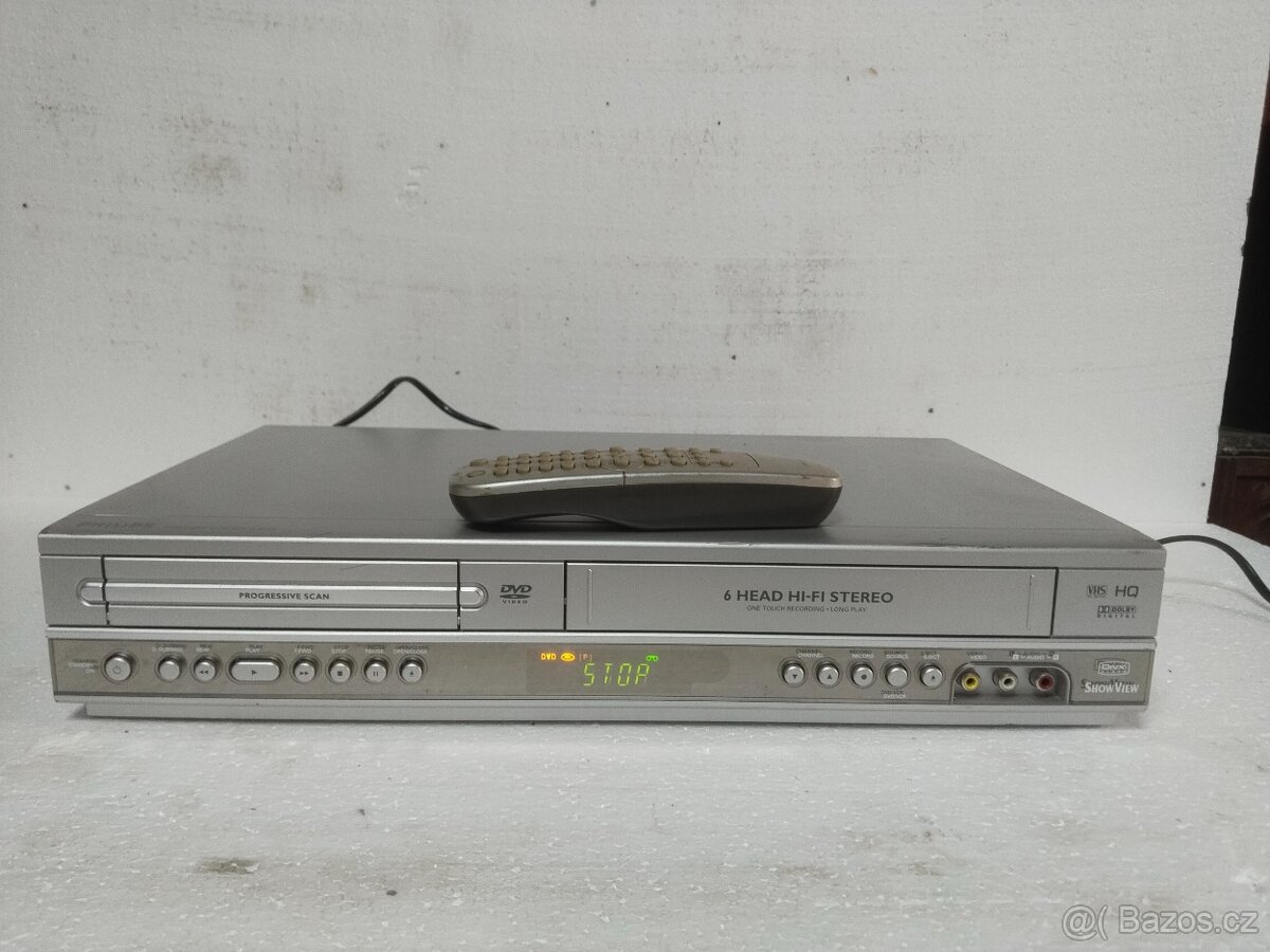 Philips DVP3100V, 6 hlav, HIFI stereo  DVD a VHS Combo video