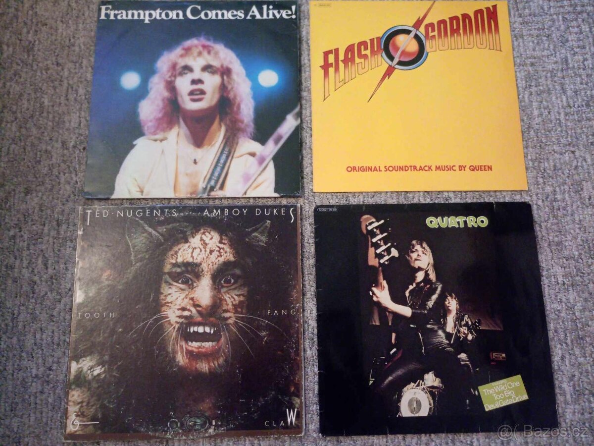 LP AC/DC, Jethro Tull, Slade, King Crimson, Pink Floyd, a CZ
