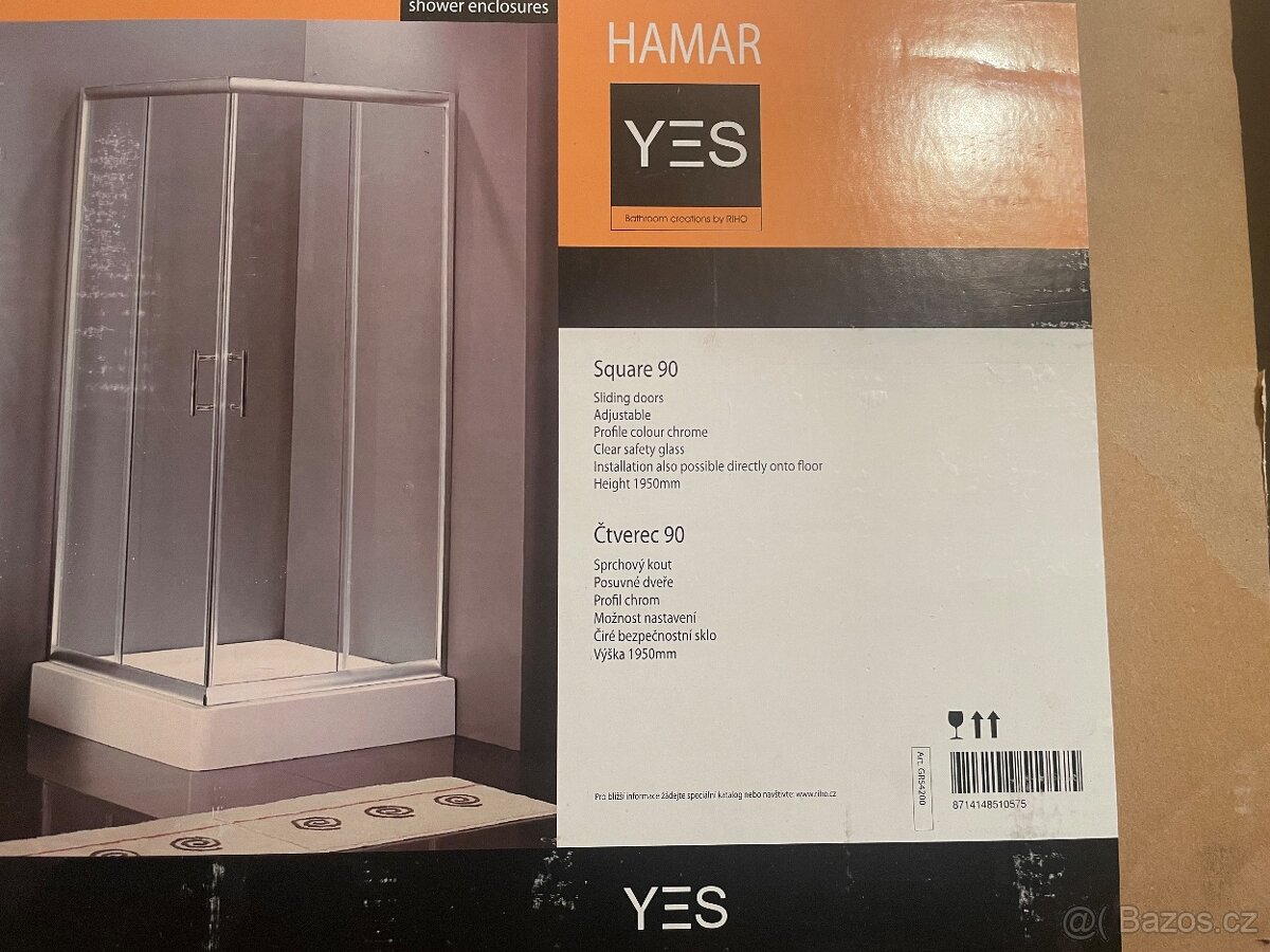 Sprchový kout čtvercový+vanička