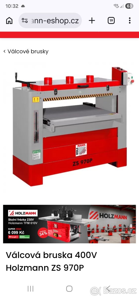 Válcová bruska 400V Holzmann ZS 970P