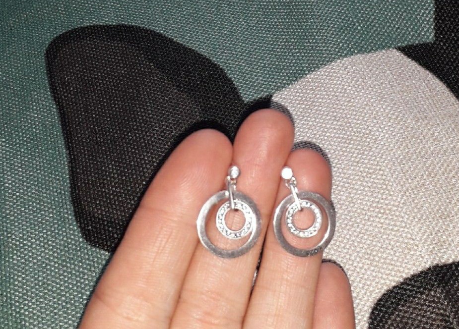 Nové dámské stříbrné náušnice 925 kruhy dvojité kroužky