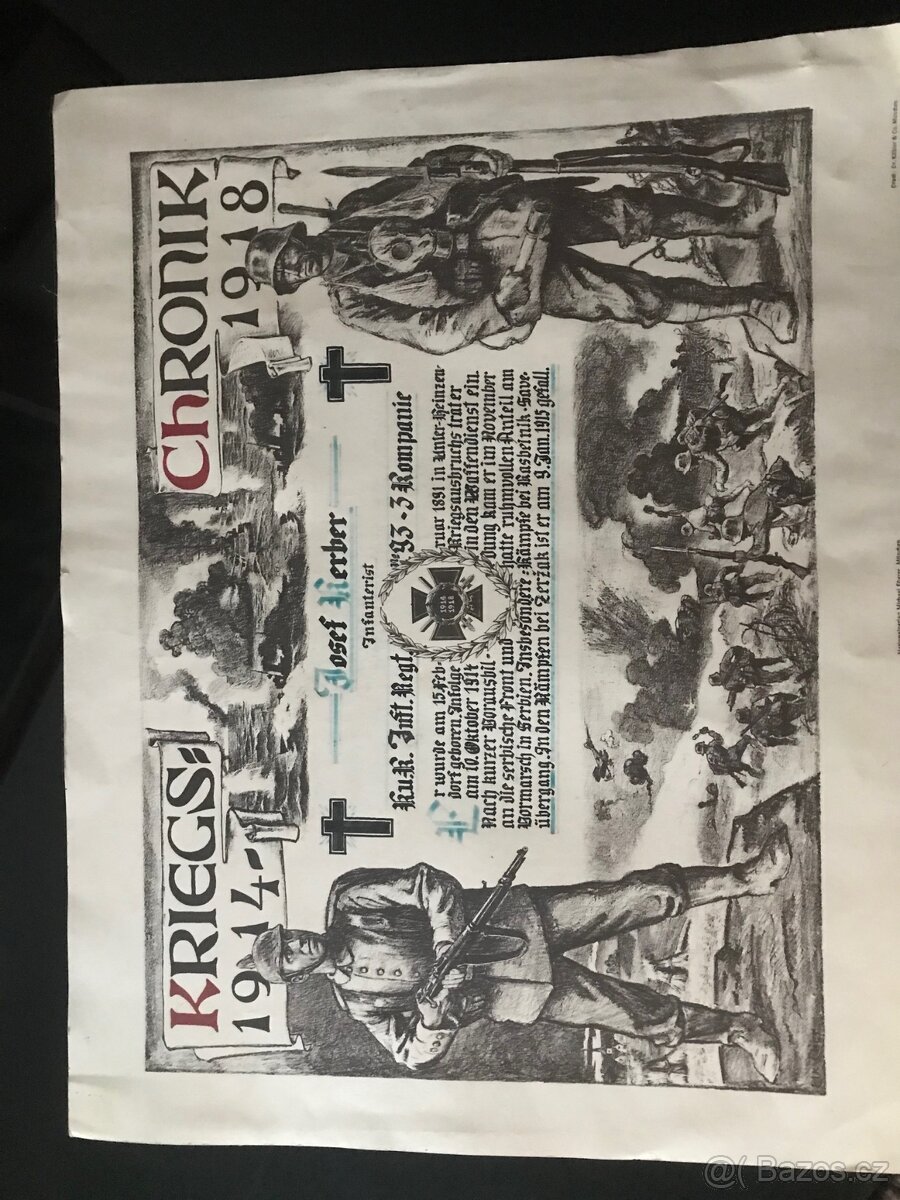 Prodej plaketa 1.sv.válka