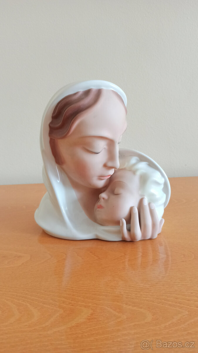 Porcelánová soška Madona s dítětem – Pirken-Hammer