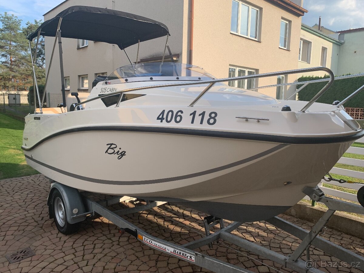 QUICKSILVER Activ 505 CABIN + MERCURY F80 + vlek
