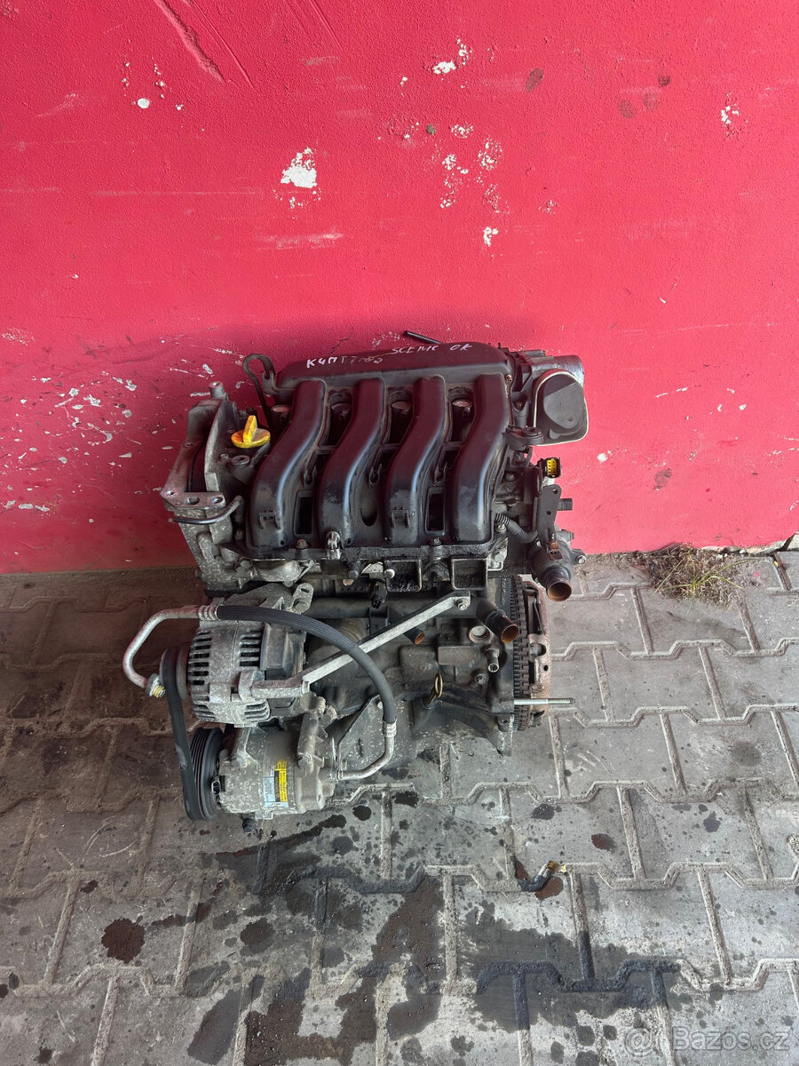 Motor 1,6 16V 83KW K4M T 7 Megane II kompletní