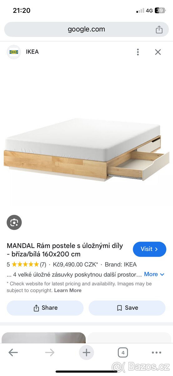 Ikea Mandal 140cm
