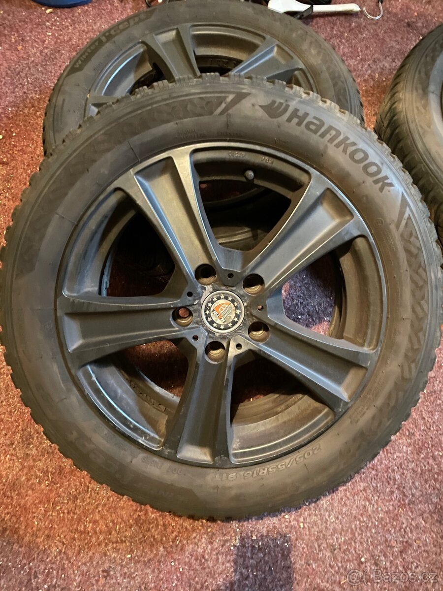 Alu kola vč. zimních pneu 205/55 R16 - 5-6 mm