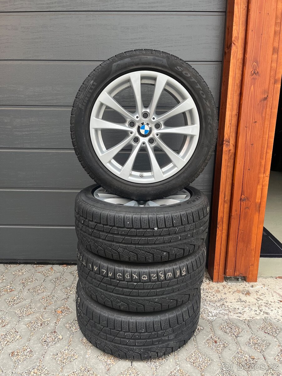 BMW originální alu kola 17” + zimní Pirelli Sottozero 225/50