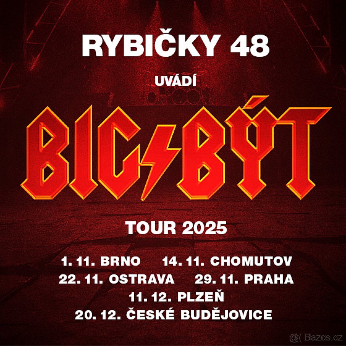 Prodám 3 vstupenky do Brna 1.11.