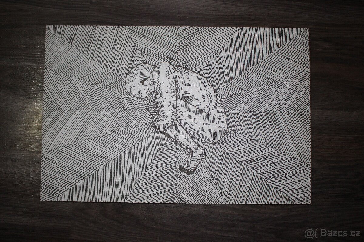 Sada originálních obrazů, perokresba