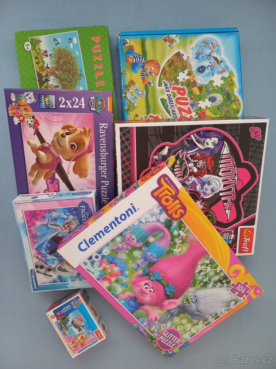 Prodám puzzle - 9 ks.