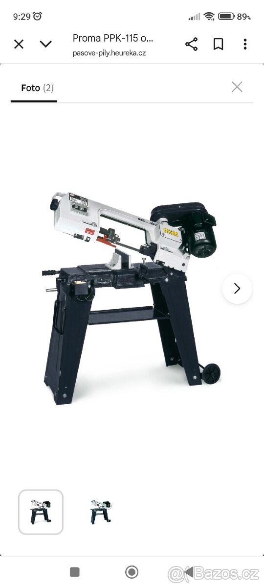 Pásová pila na kov PPK115