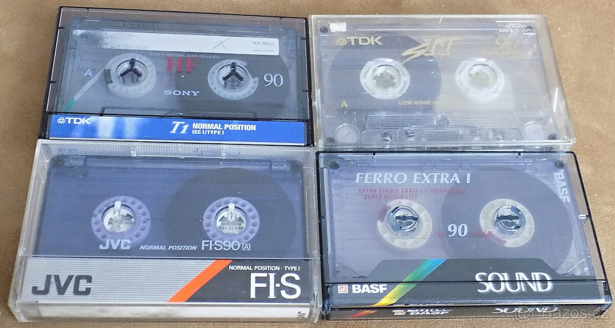 magnetofonové kazety MC, JVC ,BASF, SONY, TDK