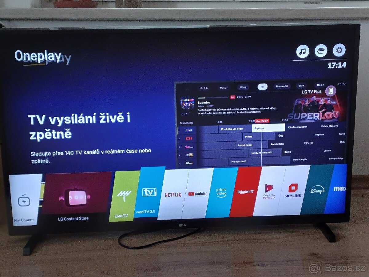 Smart TV LG 43UJ6307-úhlopříčka 108cm,Wi-Fi, DVB-T2