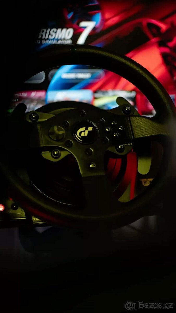 Thrustmaster T300 RS + pedály + řadička – kompletní set