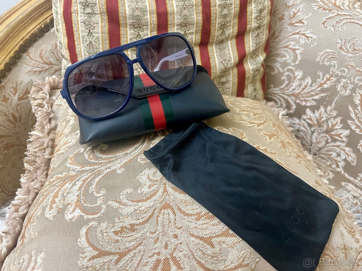Velké nebesky modré pilotky GUCCI