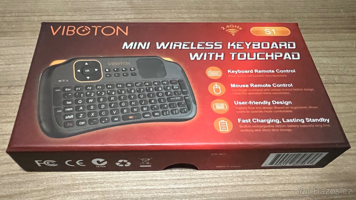 Bezdrátová mini klávesnice a touchpad Viboton