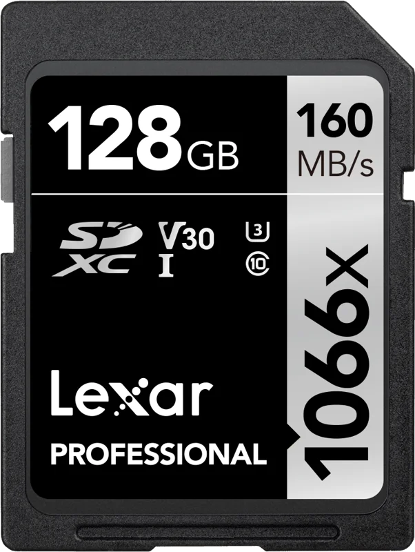 Lexar SDXC 128GB 1066x Professional Class 10 UHS-I U3 (V30)
